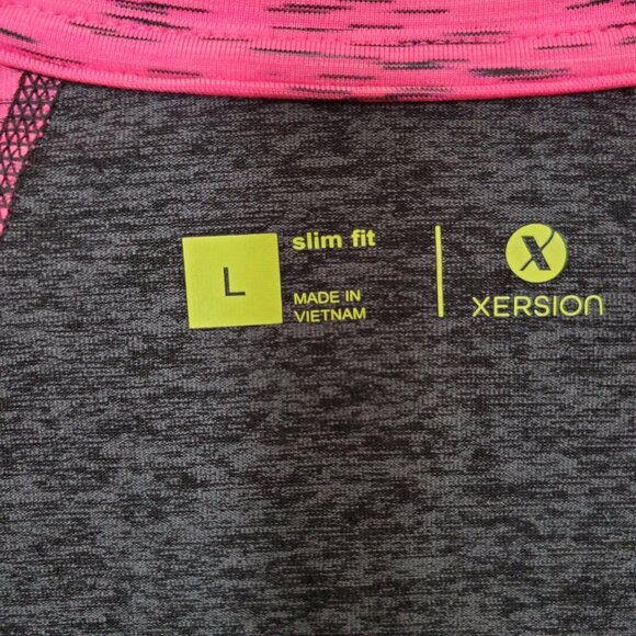 EUC Xersion Athletic Zip-up Jacket Black/Grey/Pink Workout Women's Large - Picture 3 of 11